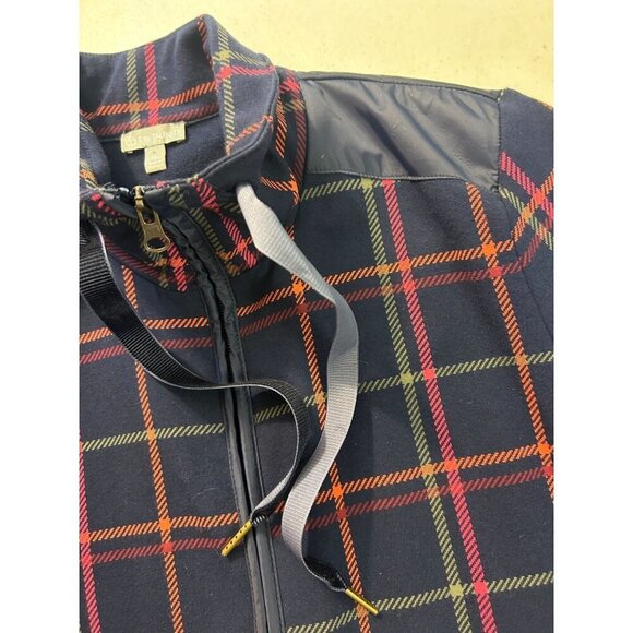 T by Talbots Women’s Size Medium Petite Mp Plaid Terry Jacket Full Zip - Picture 5 of 6